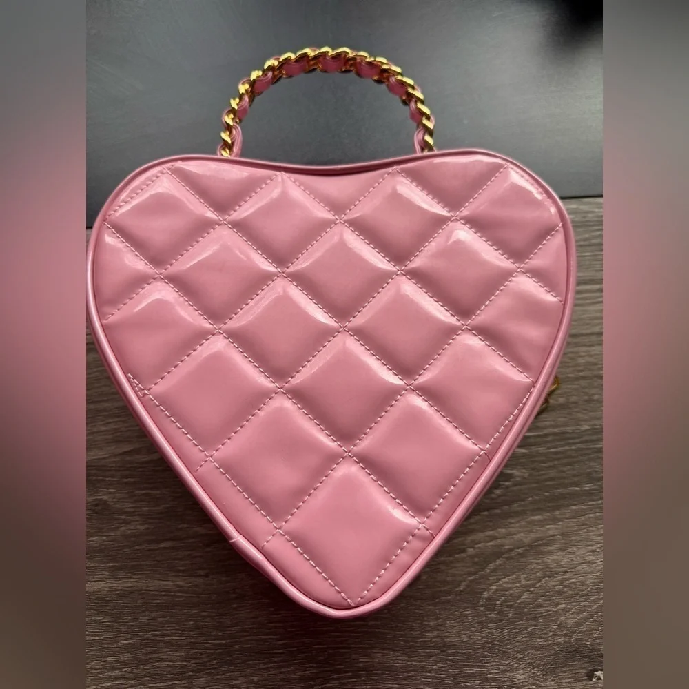 Truly Pink Quilted Heart Bag